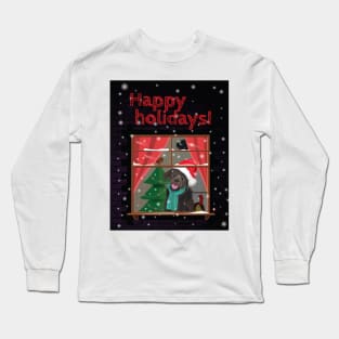 Sweet puppy waiting for Christmas Long Sleeve T-Shirt